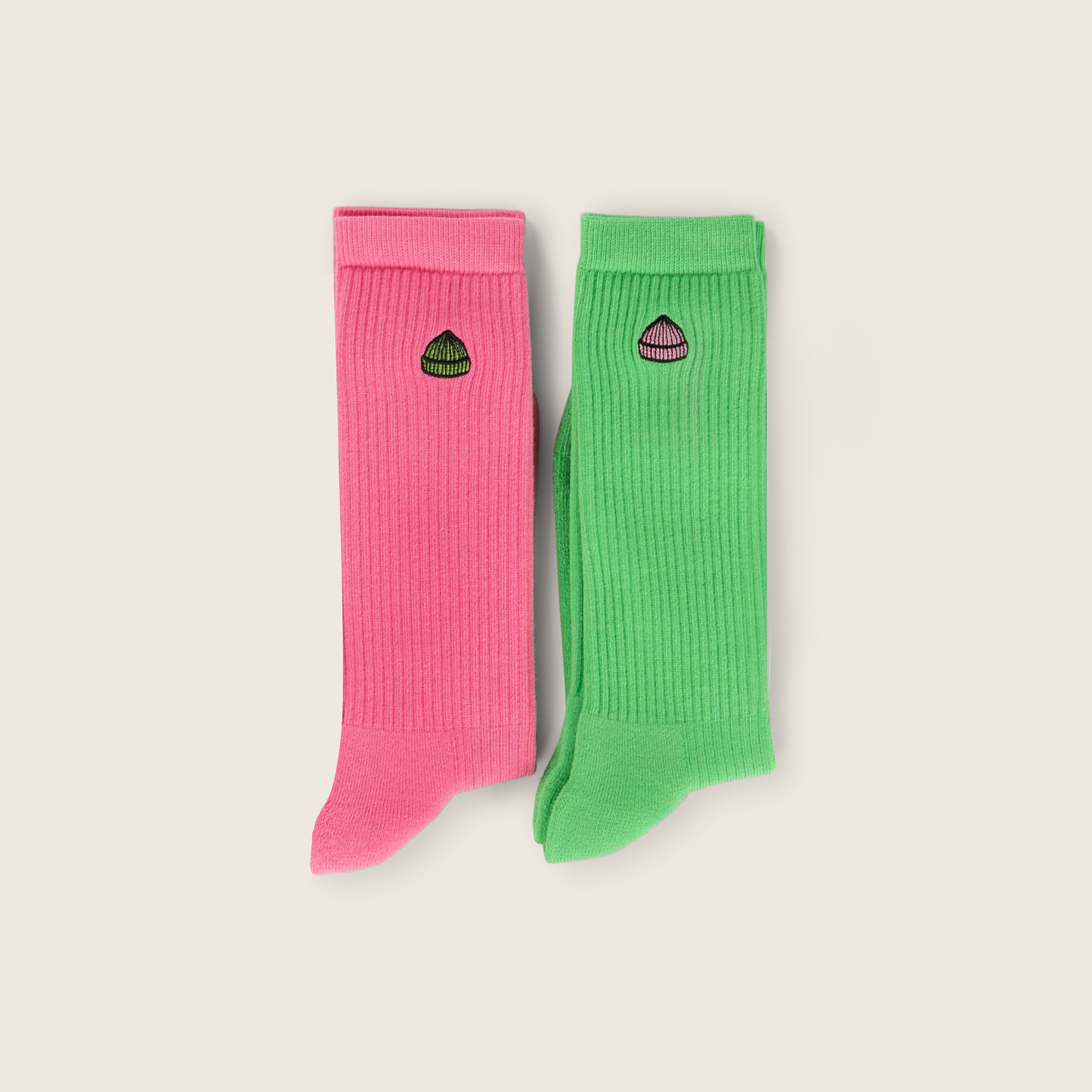 Socks, 2 Pack, Bubblegum/Jade