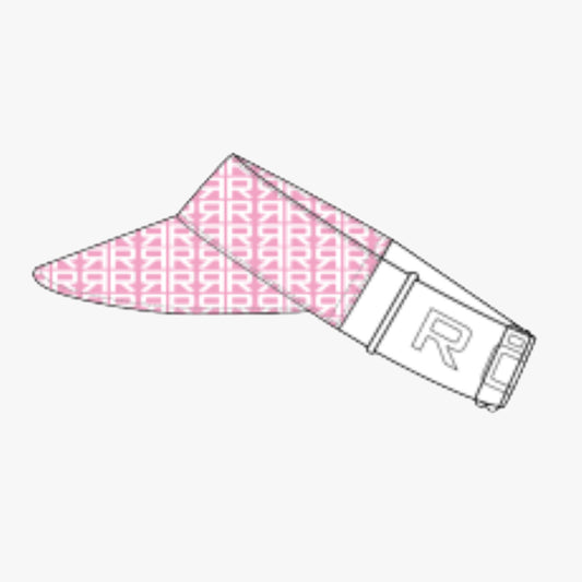Logo Sun Visor - Typographic Print Begonia Pink