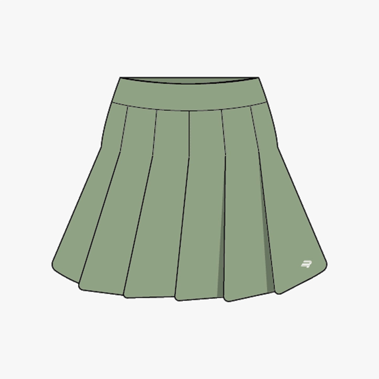Nicky Pleated Skort - Mistletoe