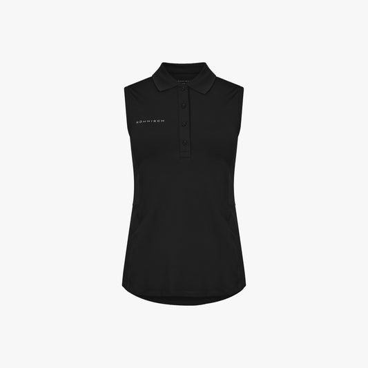 Nicky Sleeveless Poloshirt - Black