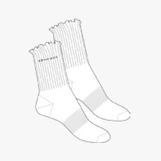 Sporty Frill Sock - White