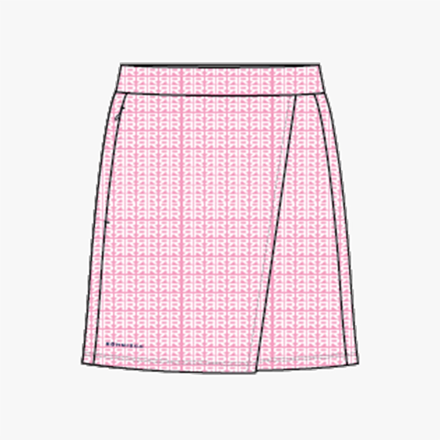 Classic Wrap Skort - Typographic Print Begonia Pink