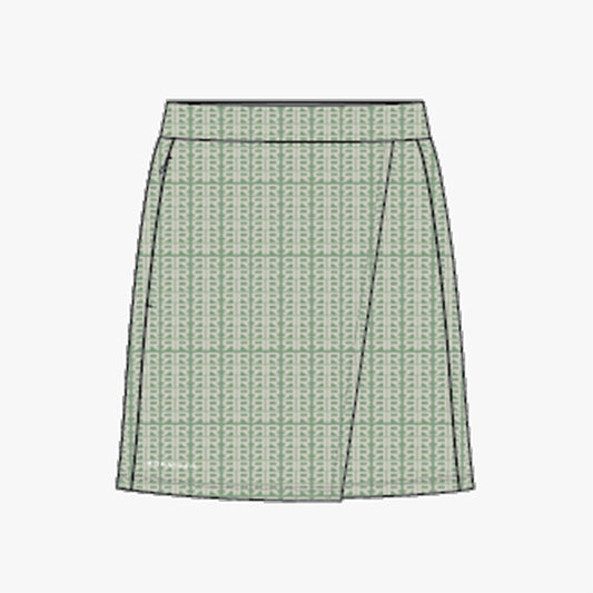Classic Wrap Skort - Typographic Print Mistletoe